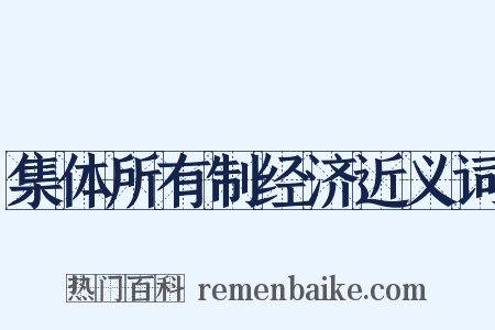 集体所有制经济近义词是什么意思的图片